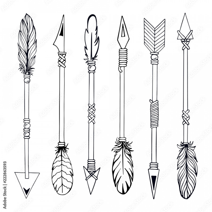 Tribal Indian arrow set