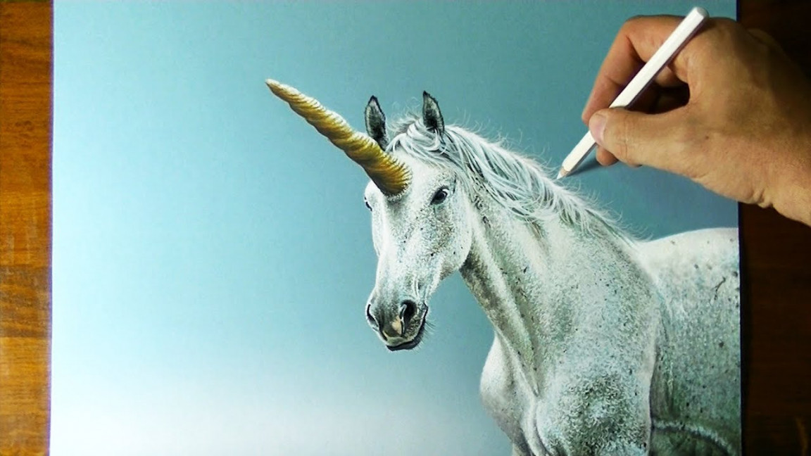 UNICORNS ARE REAL - BELIEVE This is a DRAWING from LIFE