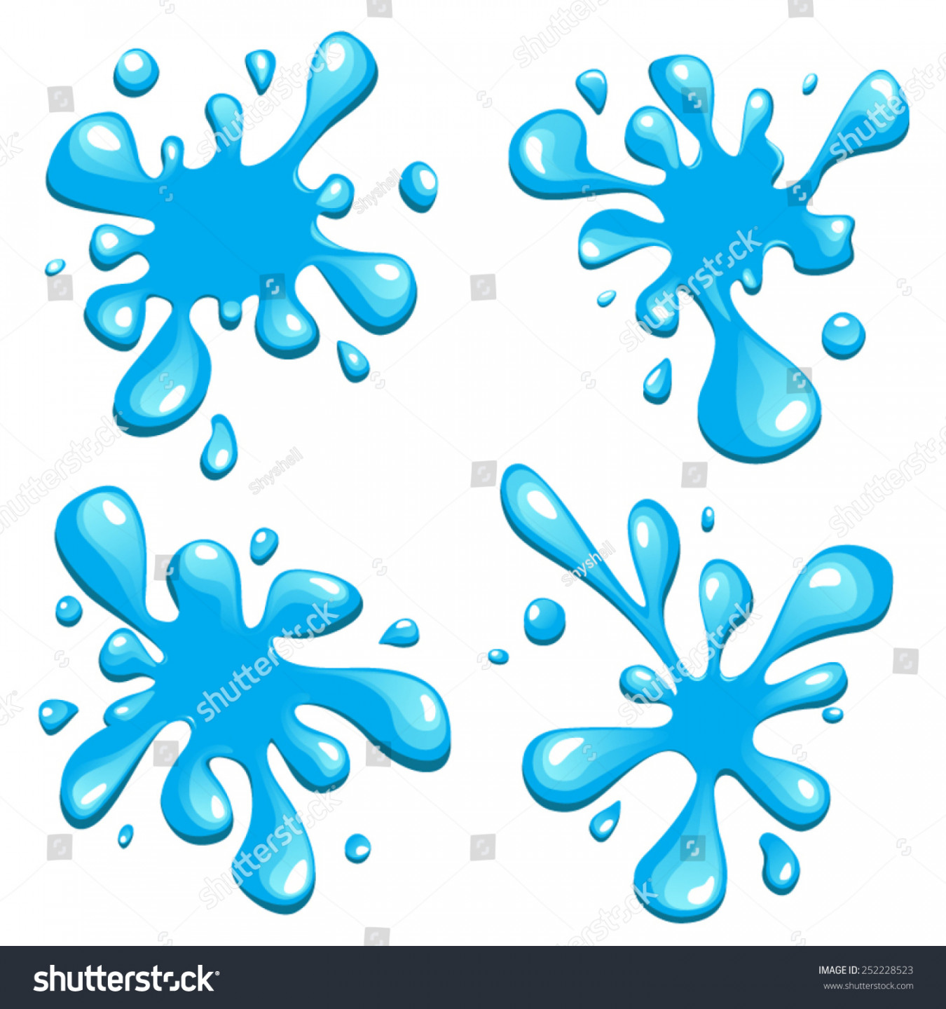 Vector Drawing Water Drop Splash: Stock-Vektorgrafik (Lizenzfrei