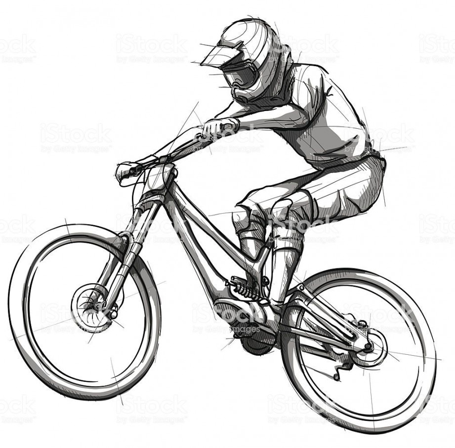 Vector illustration of a cyclist