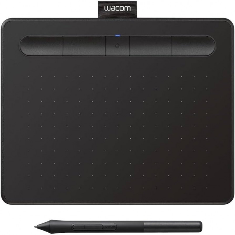 Wacom Intuos Small Zeichentablett - Tablet zum Zeichnen & zur  Fotobearbeitung mit druckempfindlichem Stift schwarz - Ideal für  Home-Office &