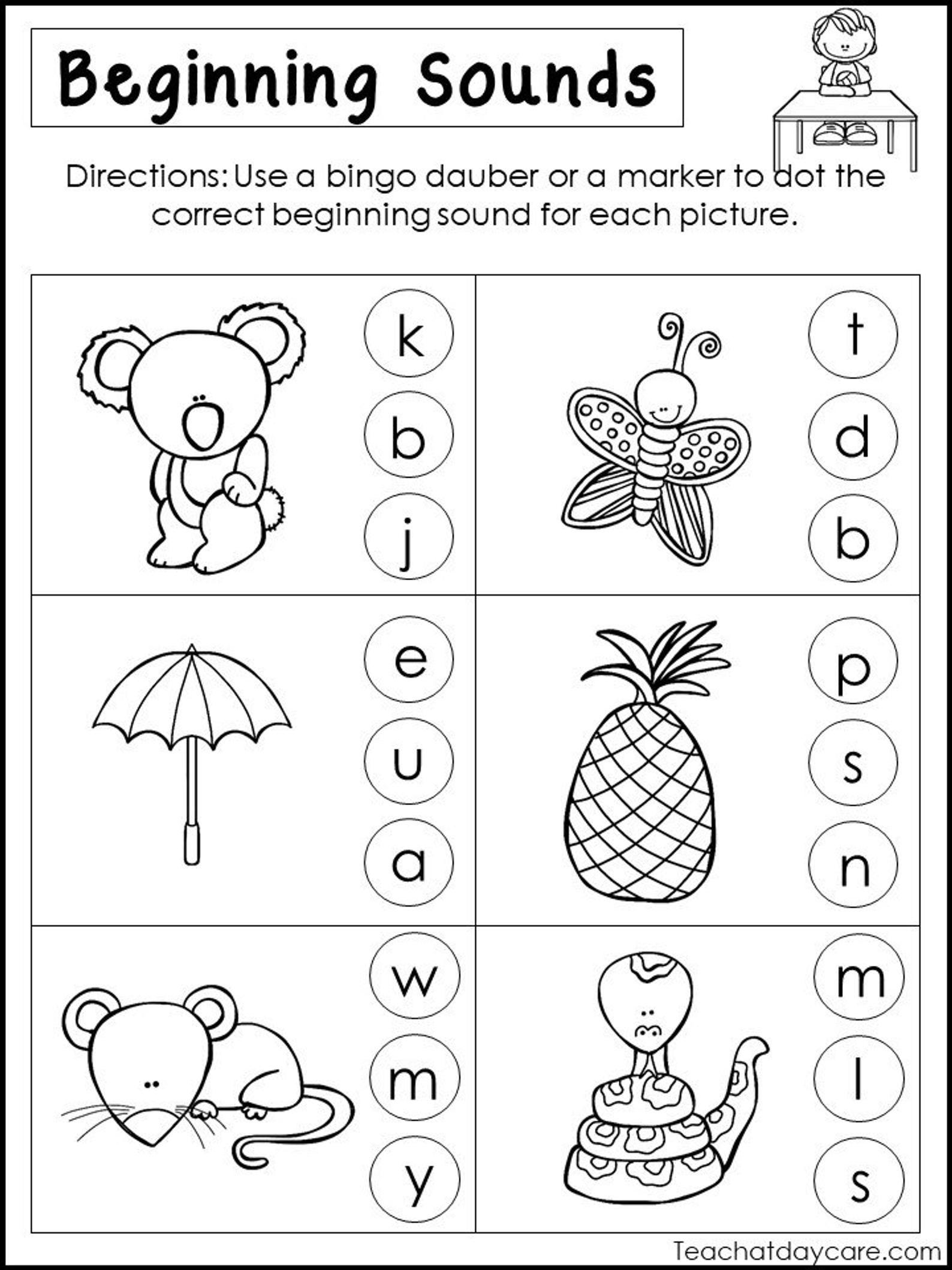 13+ Beginning Sound M Worksheet