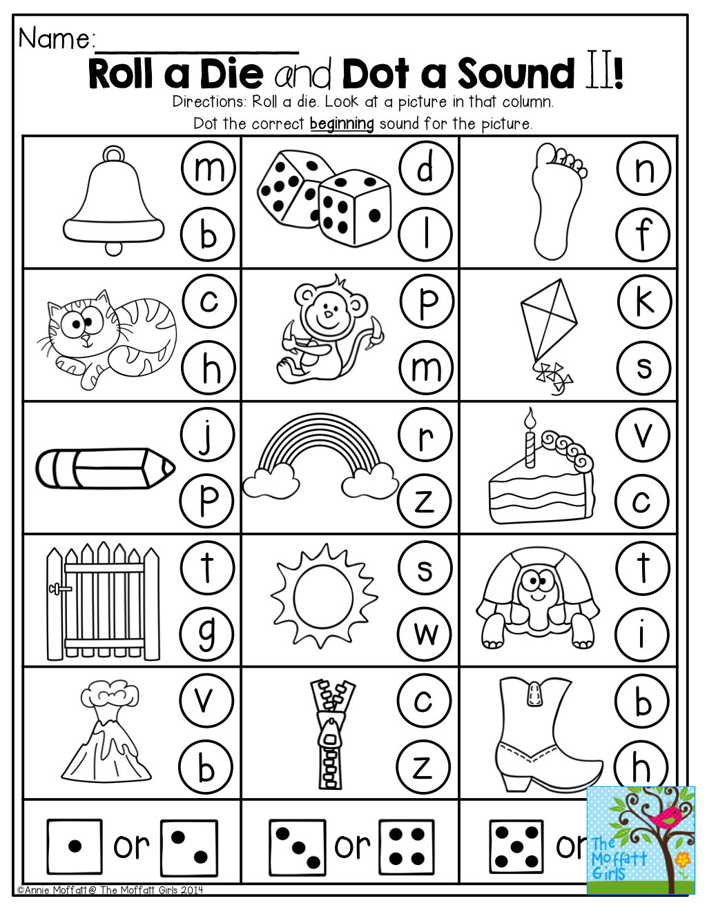 14+ Beginning Sound Match Printable