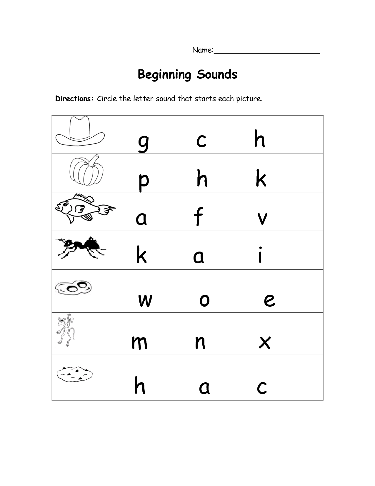 18+ Beginning Sound M Worksheet