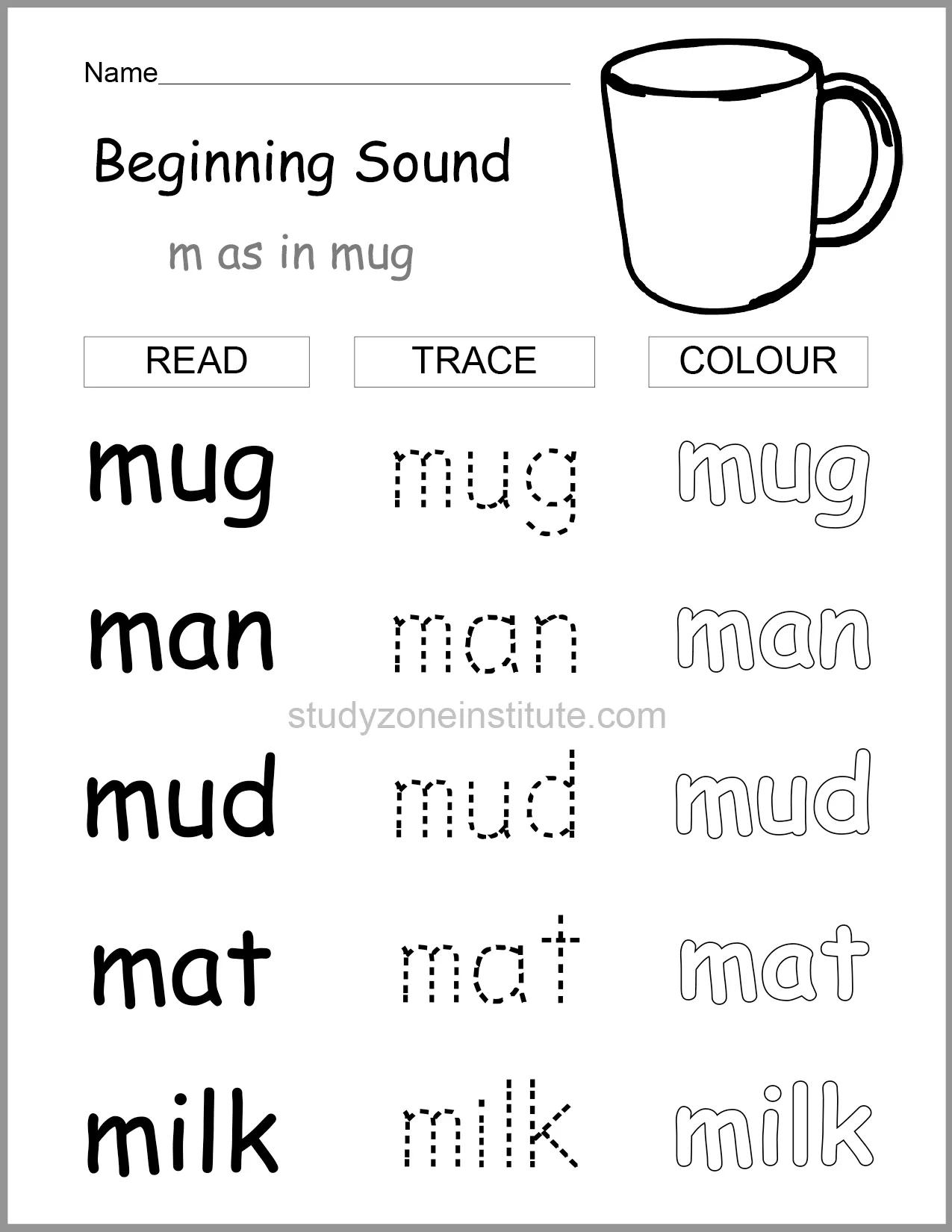 21+ Beginning Sound M Worksheet