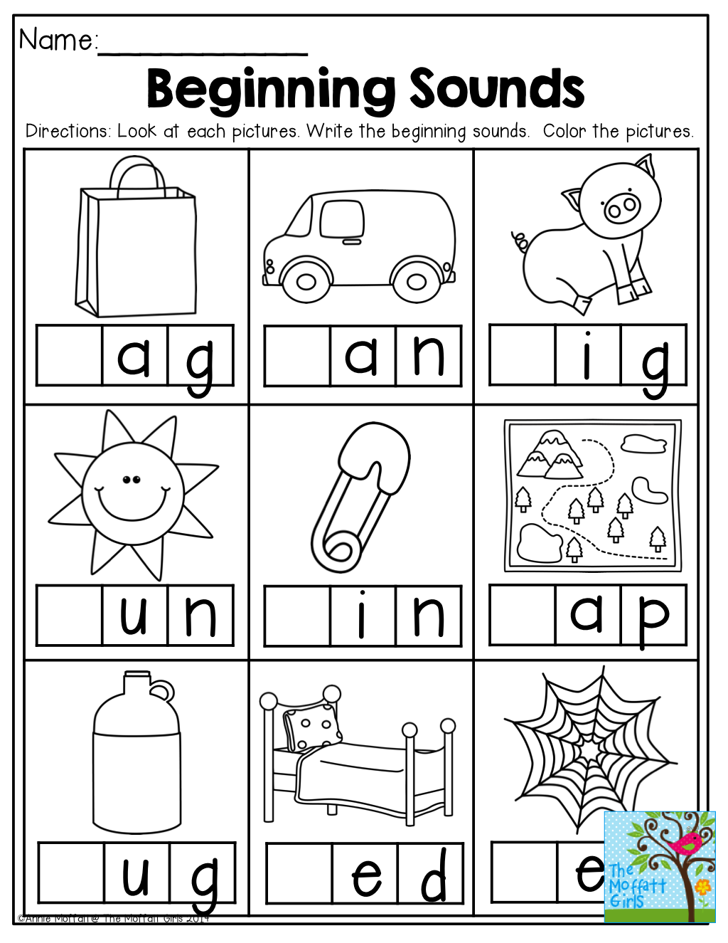 22+ Beginning Sound Match Printable