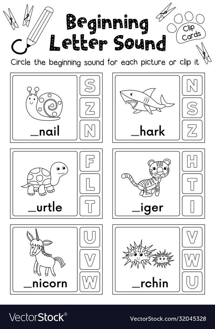 30+ Beginning Sound Match Printable