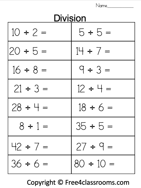 4-Digit Division Without Remainders Worksheets 16