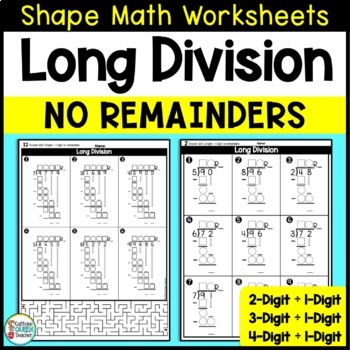 4-Digit Division Without Remainders Worksheets 32