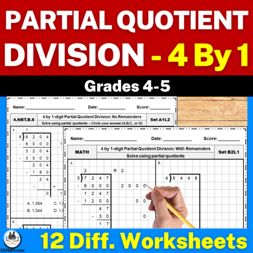 4-Digit Division Without Remainders Worksheets 45