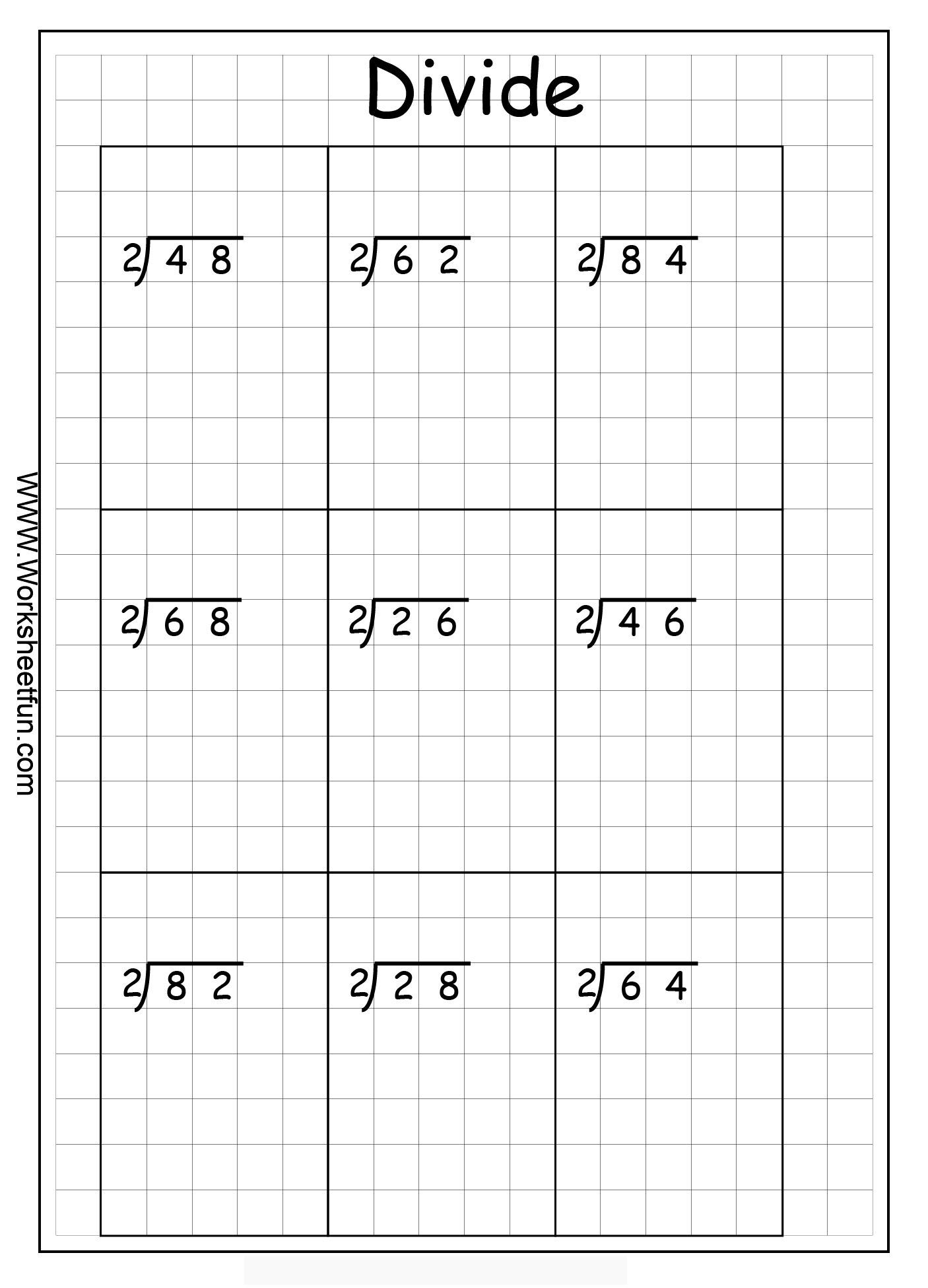 4-Digit Division Without Remainders Worksheets 60