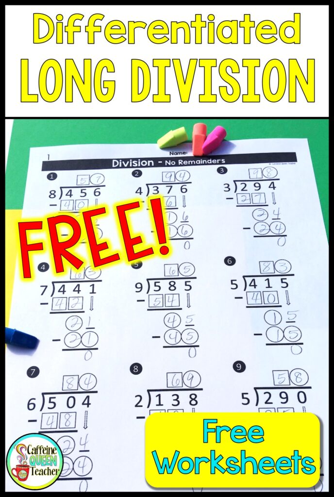 4-Digit Division Without Remainders Worksheets 91