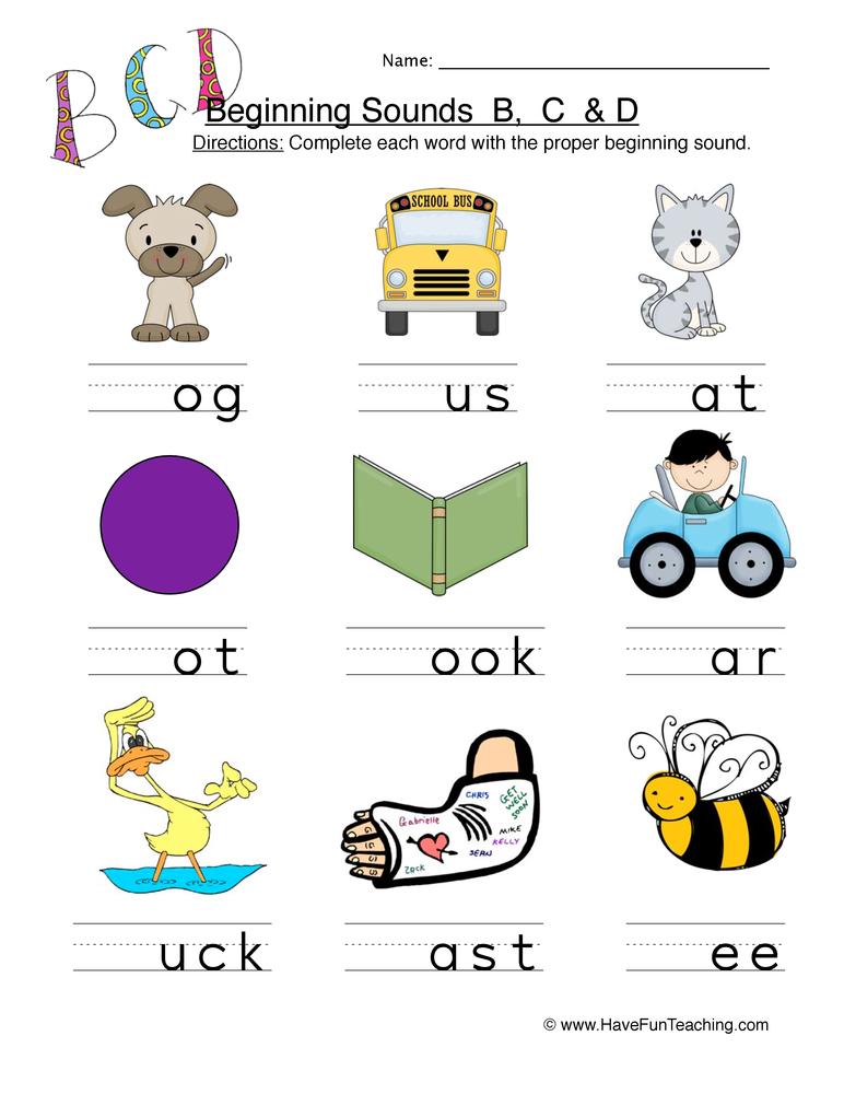 40+ Write the Beginning Sound Worksheets