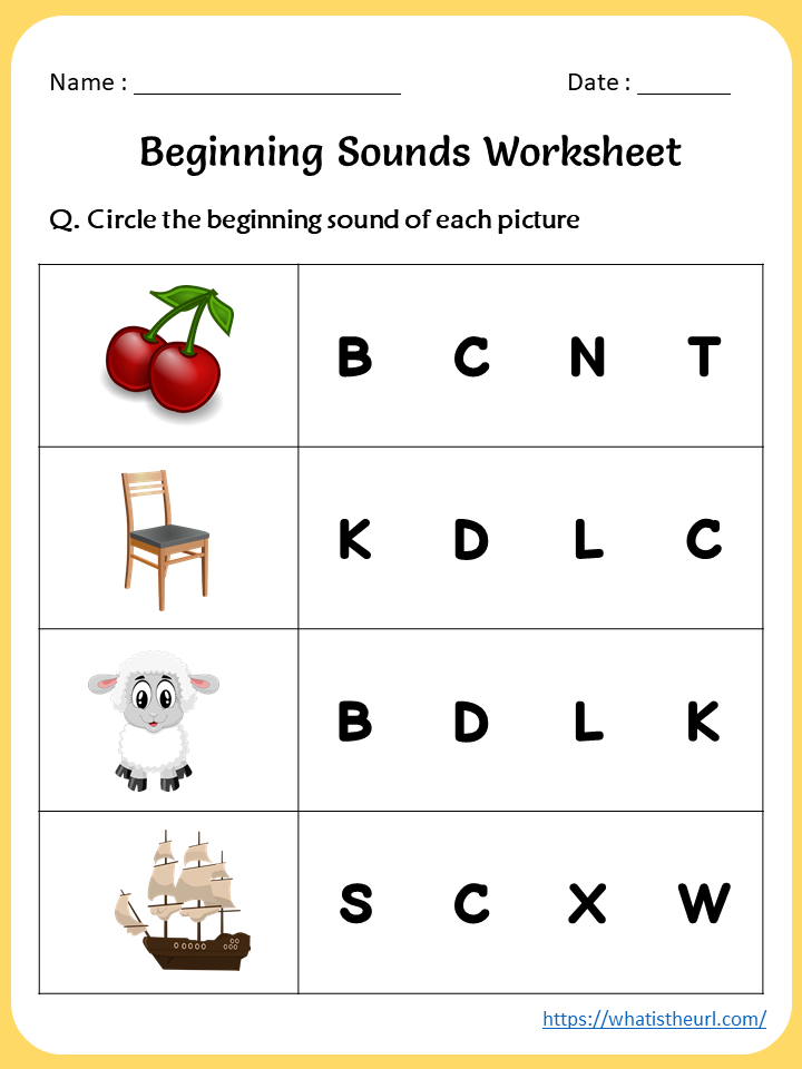 45+ Write the Beginning Sound Worksheets