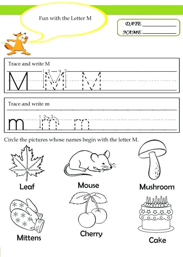 48+ Beginning Sound M Worksheet