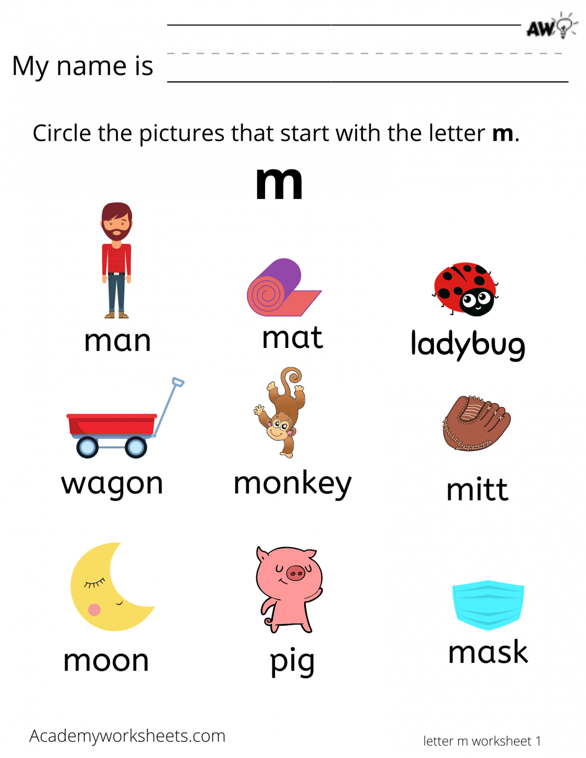 49+ Beginning Sound M Worksheet