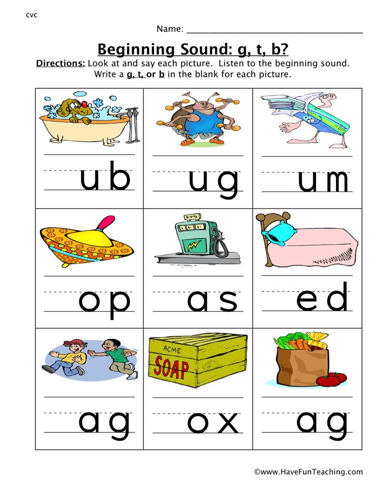 49+ Write the Beginning Sound Worksheets