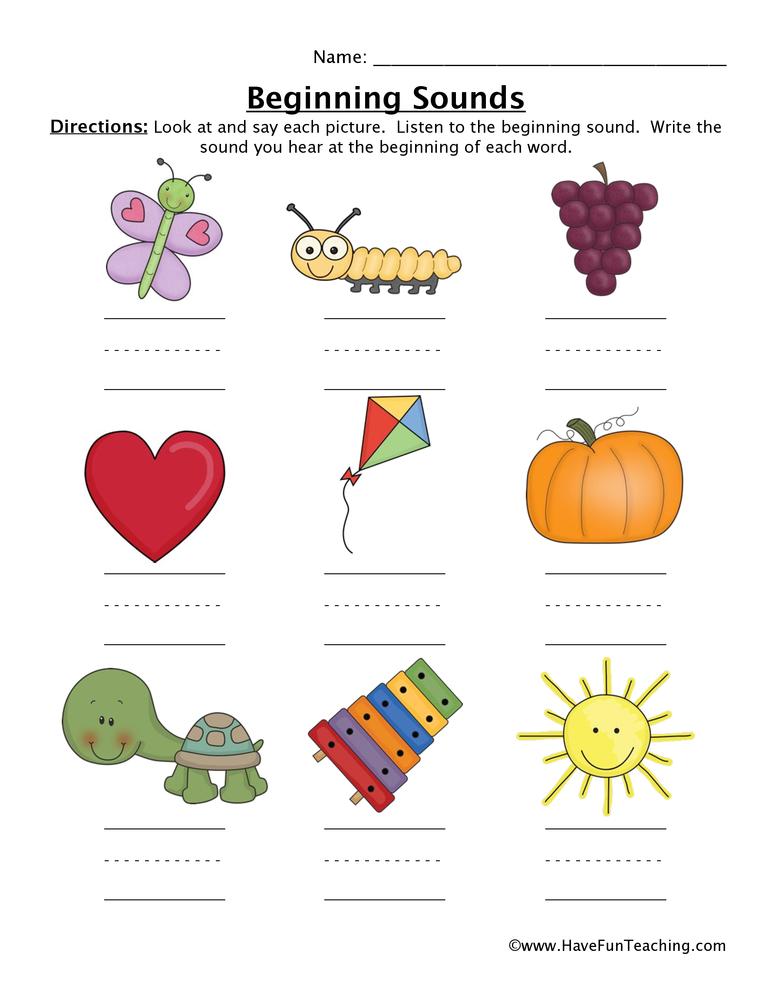 54+ Write the Beginning Sound Worksheets