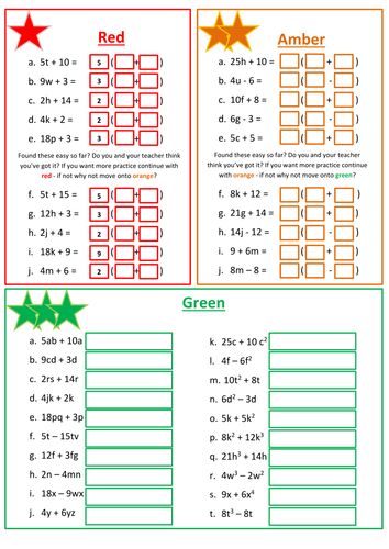 56+ Simple Factoring Linear Expressions Worksheet 38