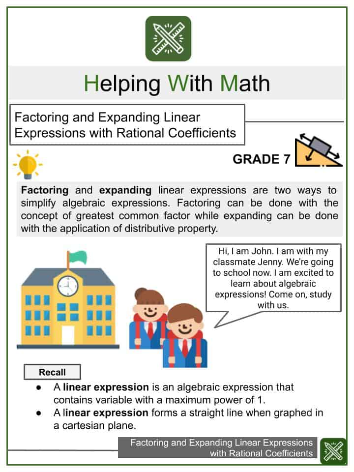 56+ Simple Factoring Linear Expressions Worksheet 63