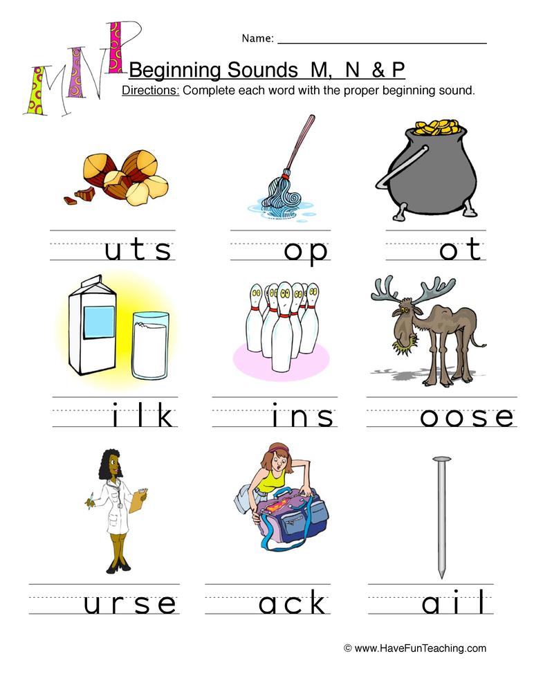 57+ Beginning Sound M Worksheet