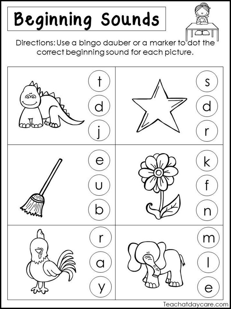 57+ Beginning Sound Match Printable