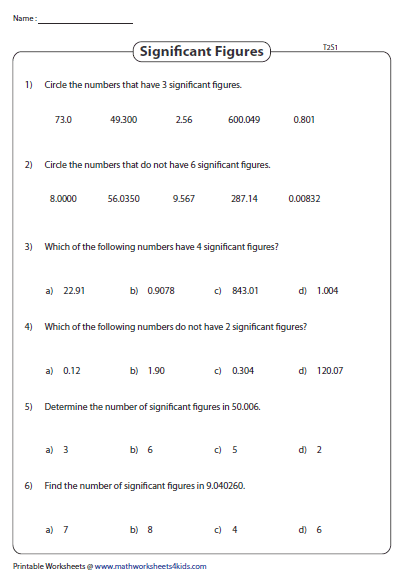 60+ New Chemistry Worksheet Significant Figures 18