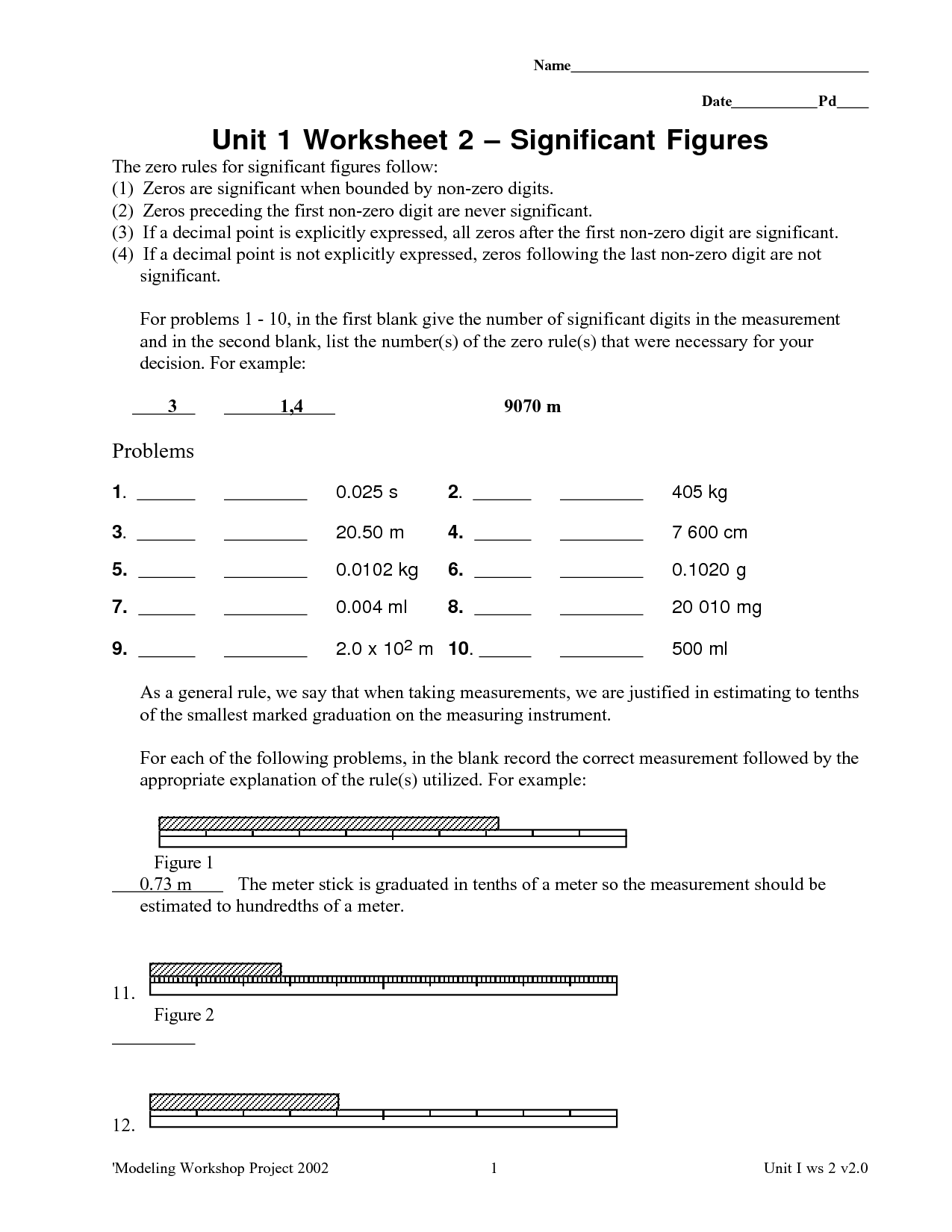 60+ New Chemistry Worksheet Significant Figures 25