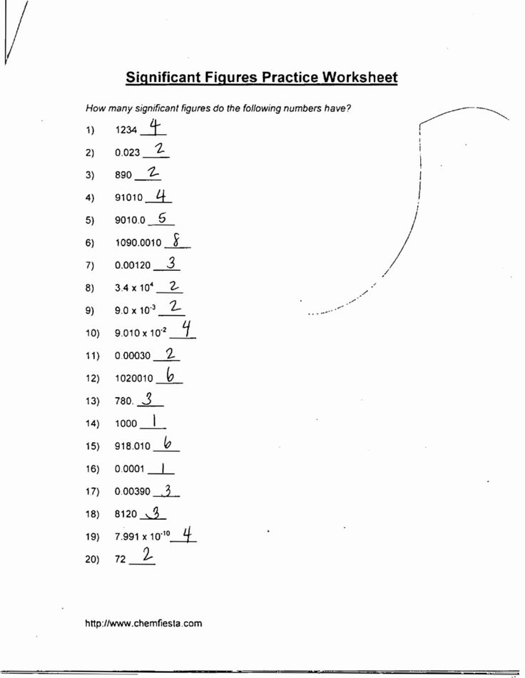 60+ New Chemistry Worksheet Significant Figures 29