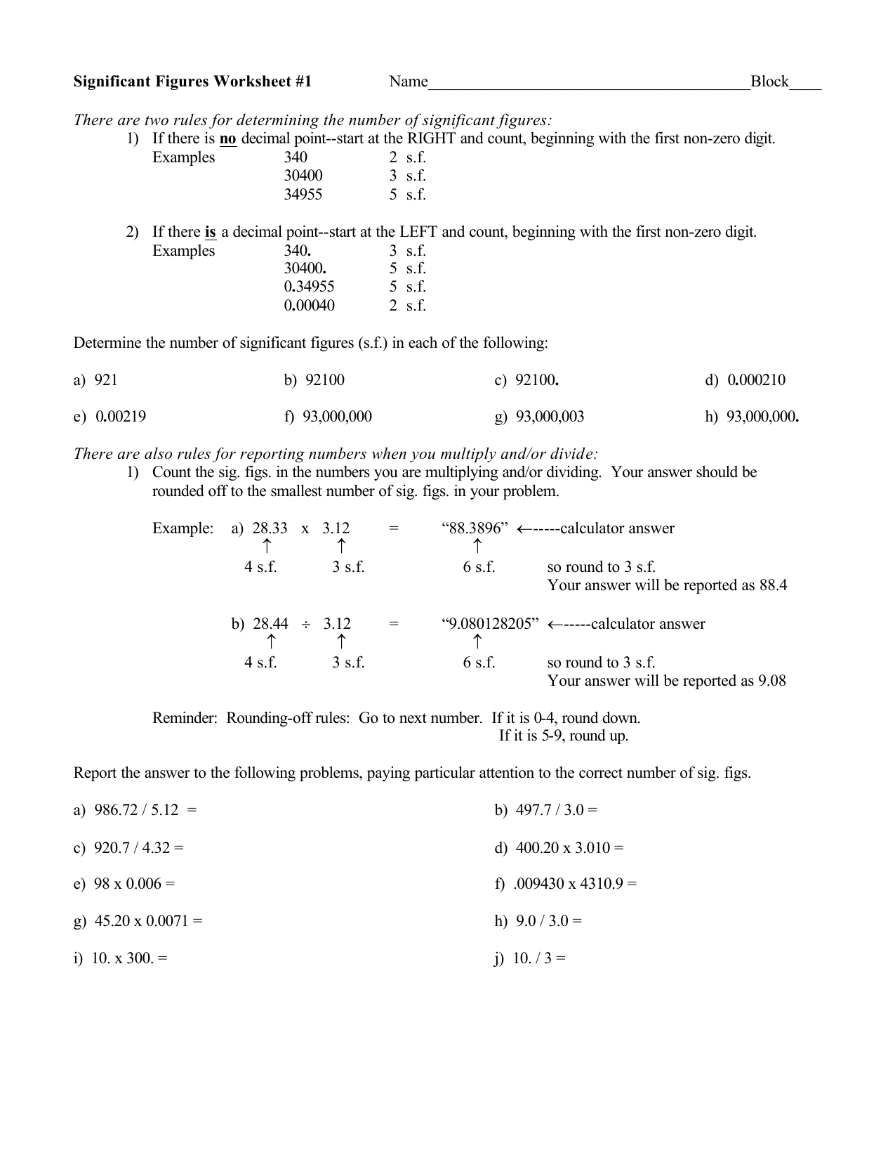 60+ New Chemistry Worksheet Significant Figures 44