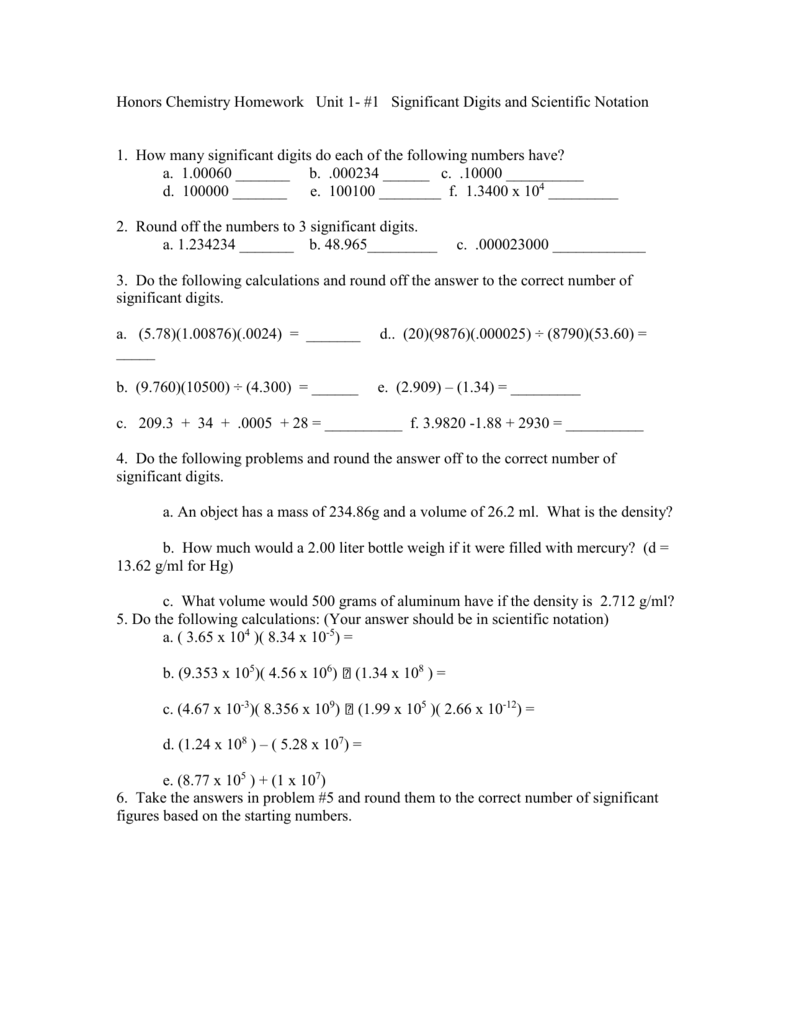 60+ New Chemistry Worksheet Significant Figures 48