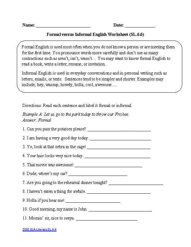 6Th Grade Writing Worksheets 12