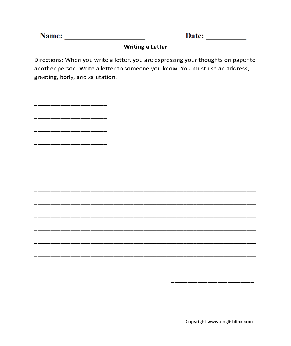 6Th Grade Writing Worksheets 20