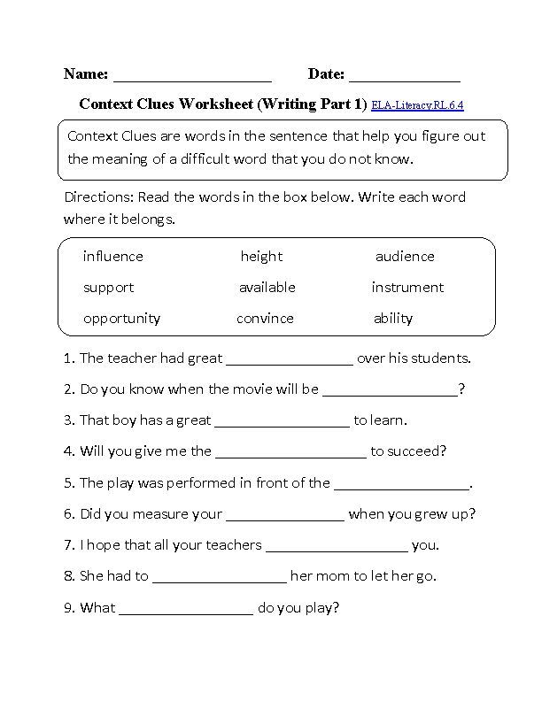 6Th Grade Writing Worksheets 52