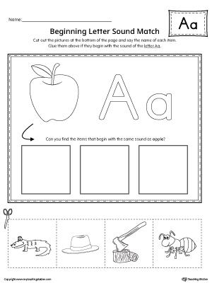 73+ Beginning Sound Match Printable