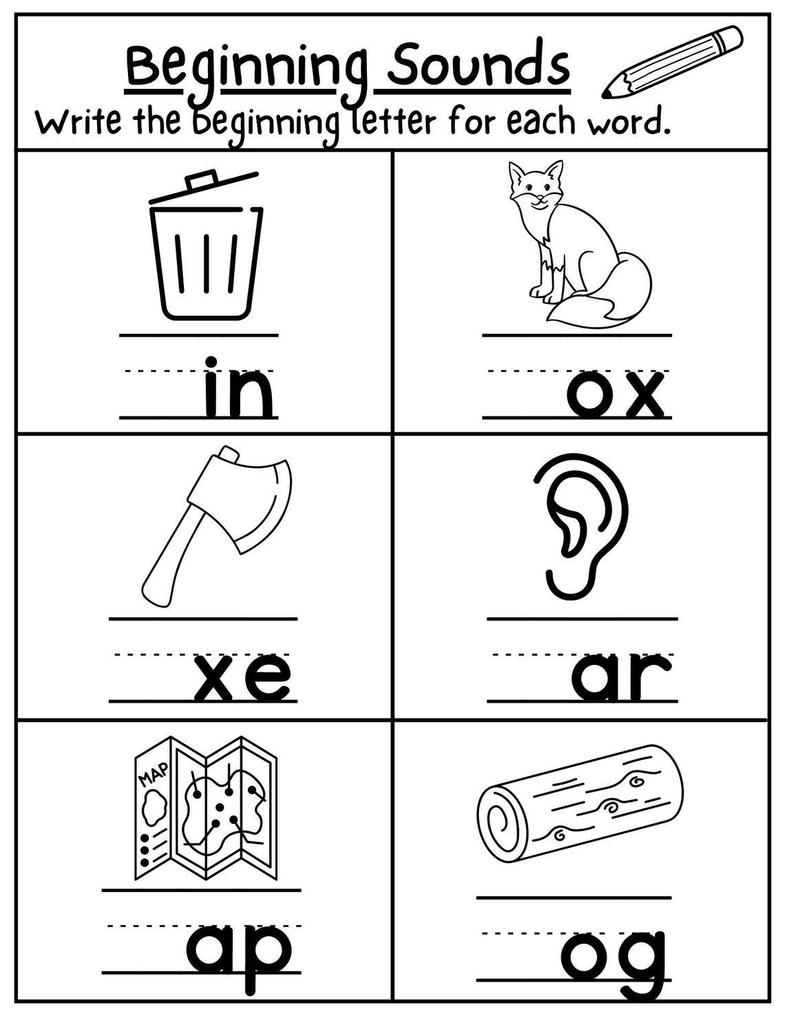 82+ Write the Beginning Sound Worksheets