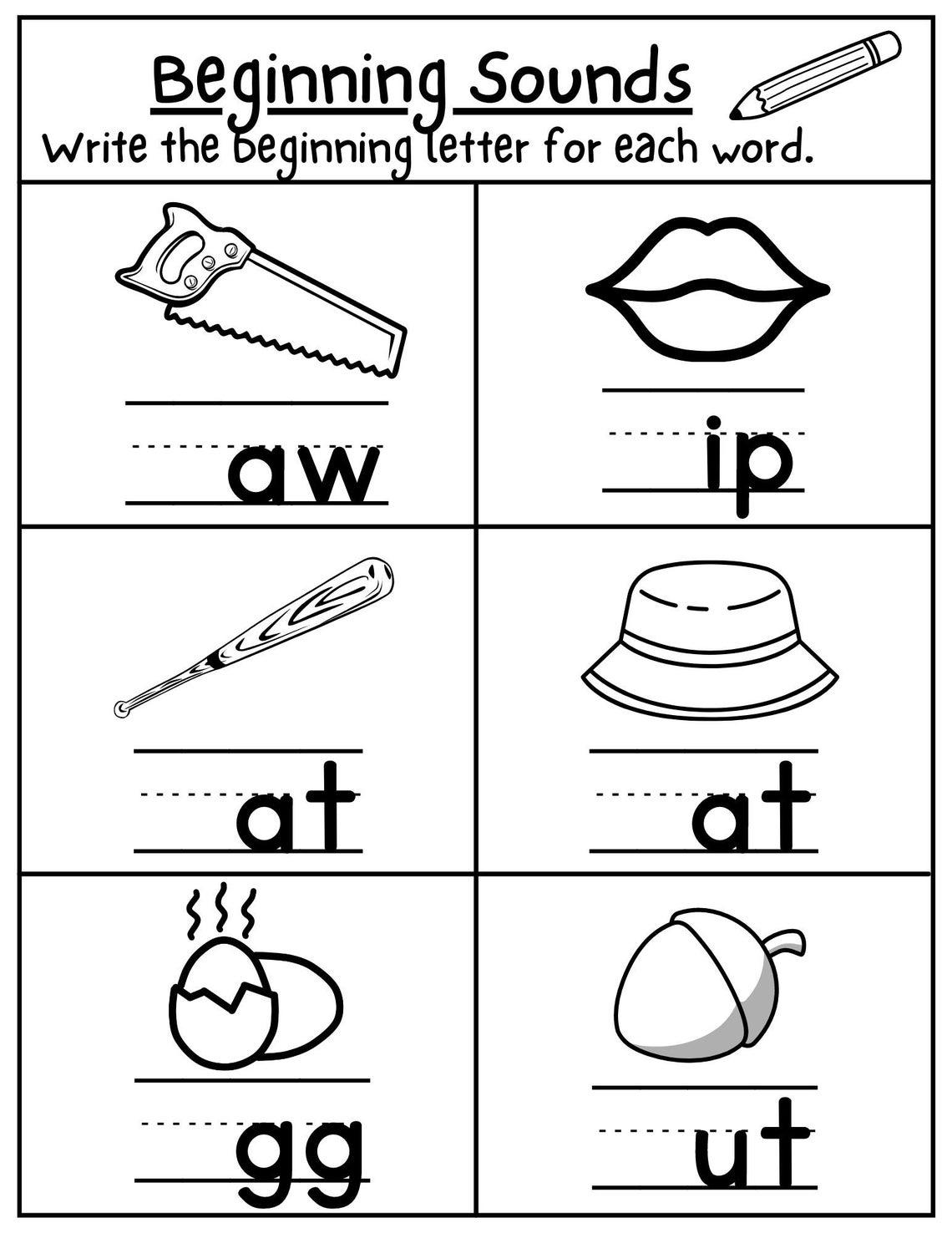 83+ Write the Beginning Sound Worksheets