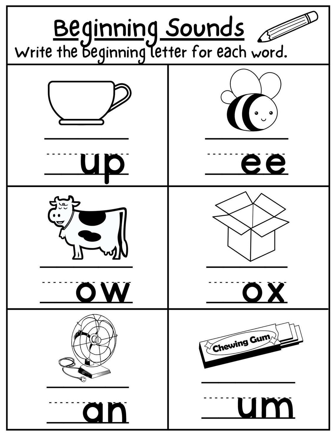 84+ Write the Beginning Sound Worksheets