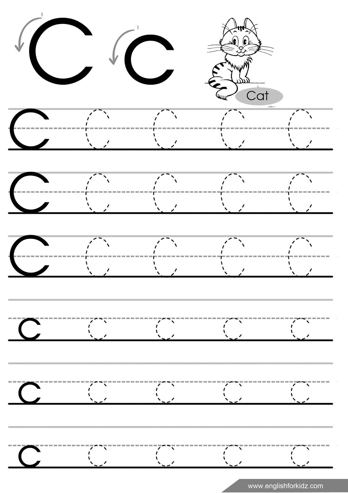 Preschool Letter Tracing Printable 34