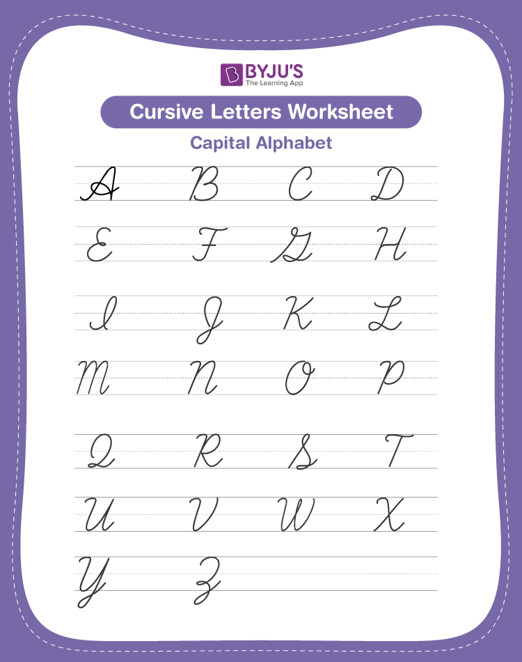 Abc Cursive Handwriting Worksheets 16