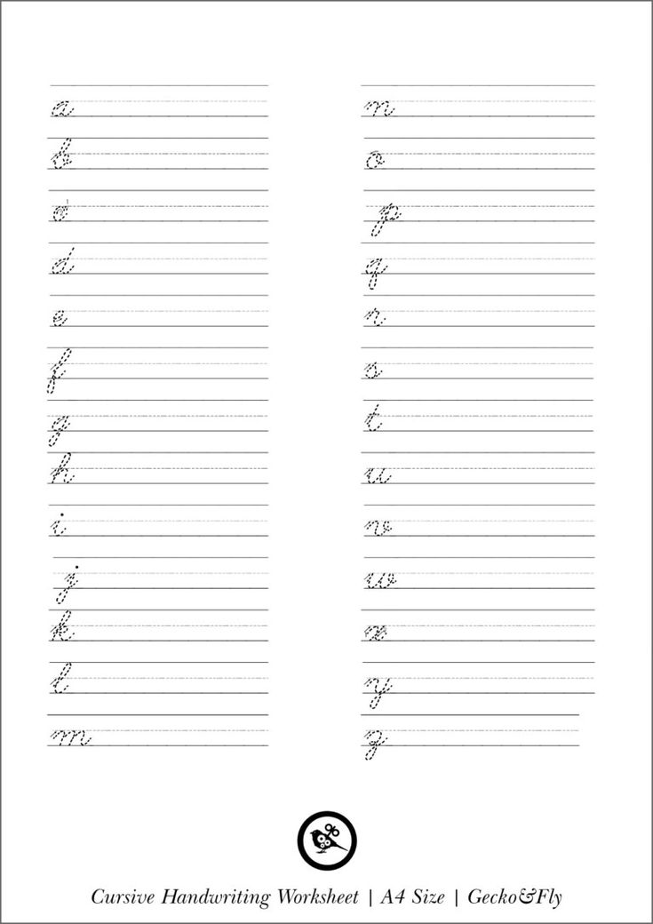 Abc Cursive Handwriting Worksheets 18