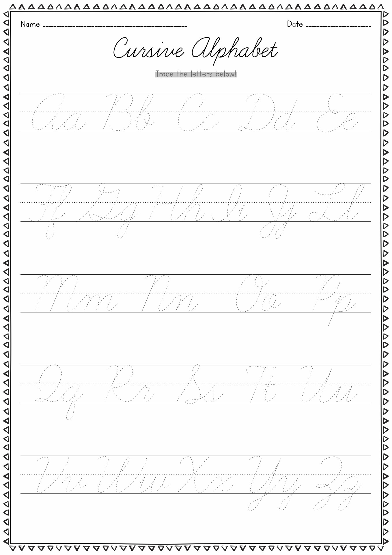 Abc Cursive Handwriting Worksheets 19