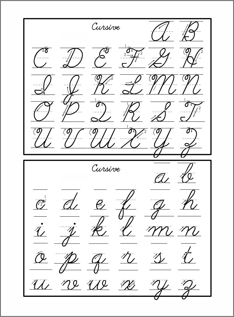 Abc Cursive Handwriting Worksheets 23