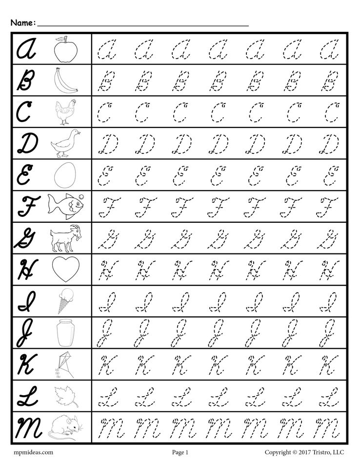 Abc Cursive Handwriting Worksheets 27