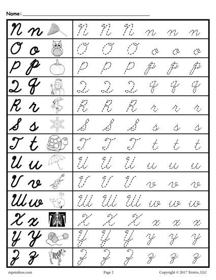 Abc Cursive Handwriting Worksheets 33