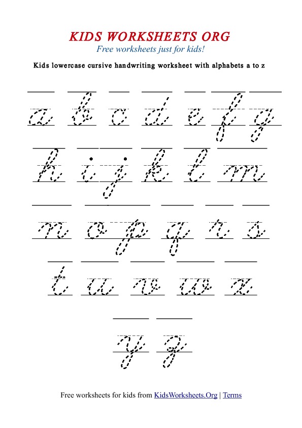 Abc Cursive Handwriting Worksheets 34