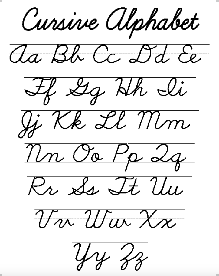 Abc Cursive Handwriting Worksheets 35