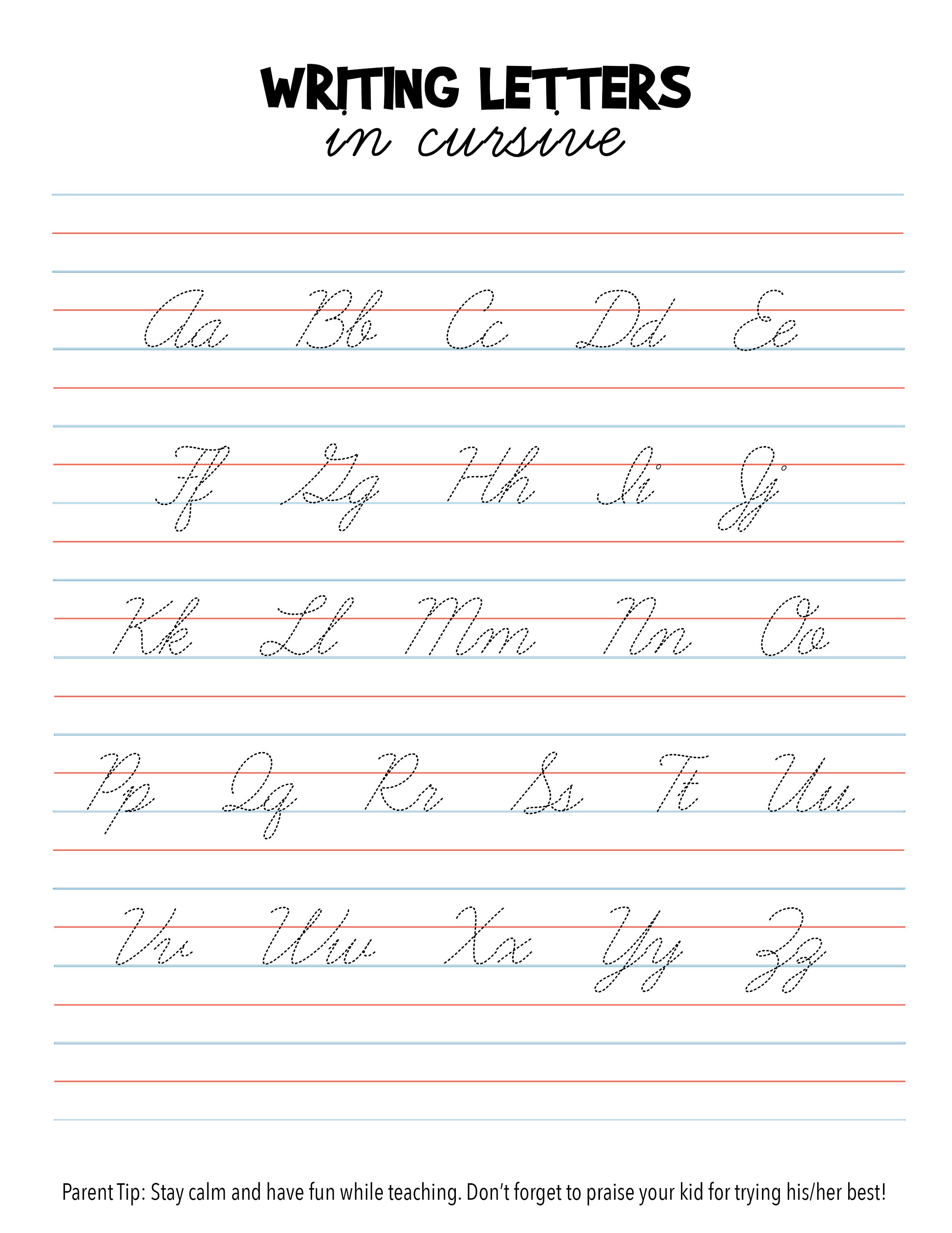 Abc Cursive Handwriting Worksheets 36