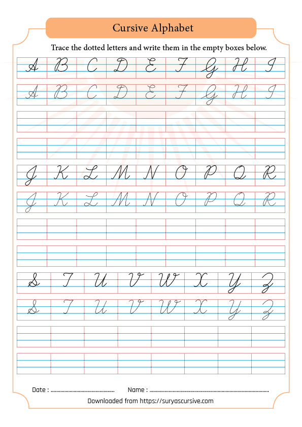 Abc Cursive Handwriting Worksheets 40