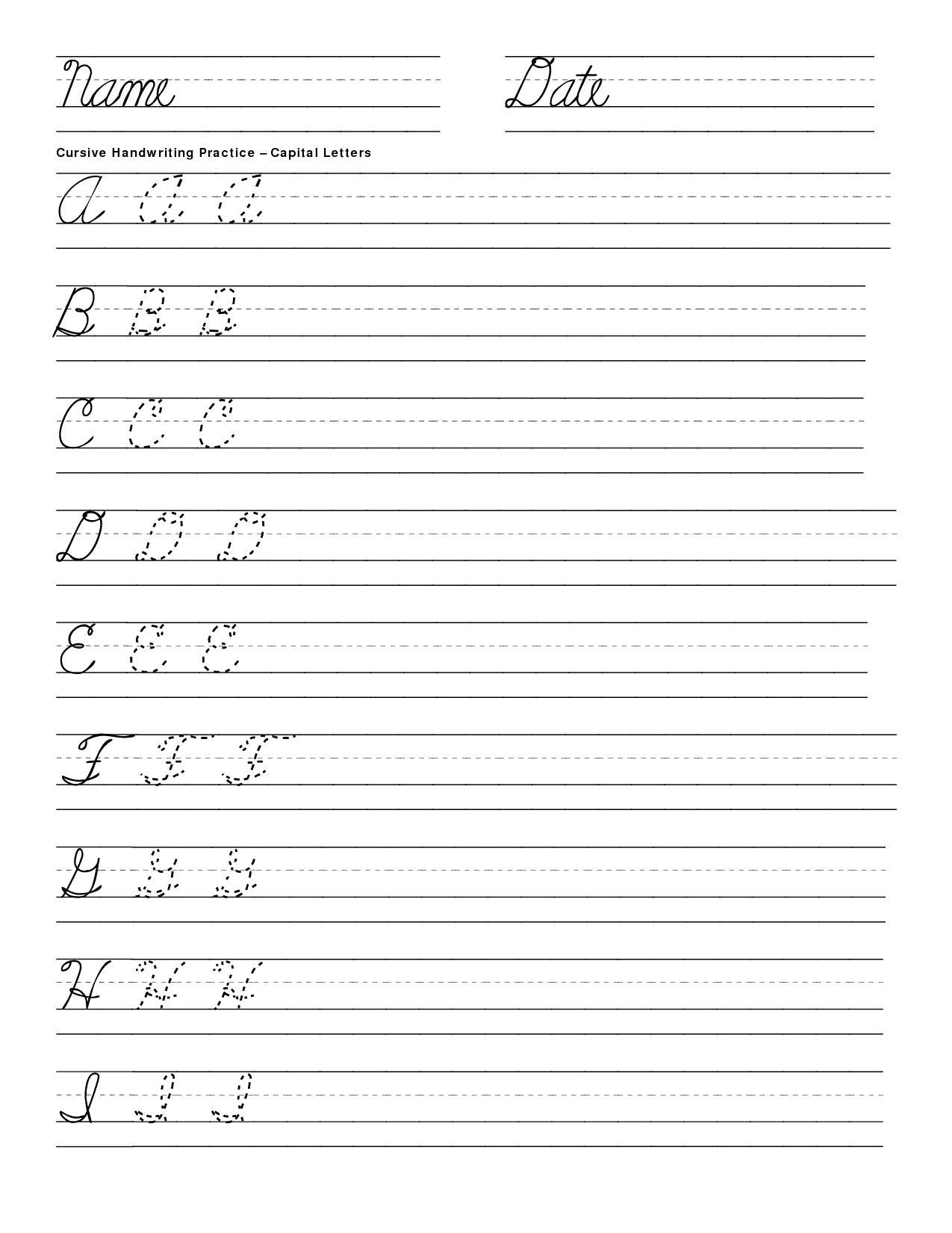 Abc Cursive Handwriting Worksheets 42